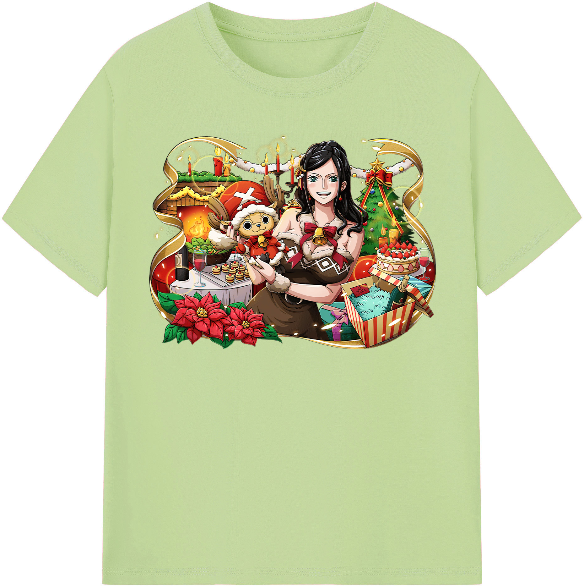 ワンピース ニコ・ロビン ONE PIECE Nico Robin 綿100％半袖Tシャツ（フロントプリント）